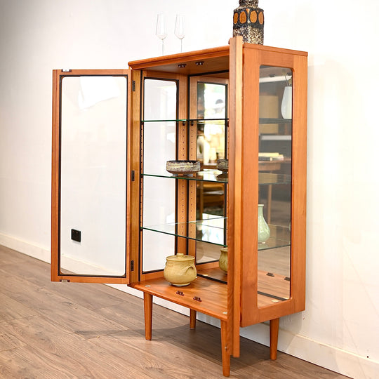 Mid Century Teak Sideboard Display Cabinet by Chiswell