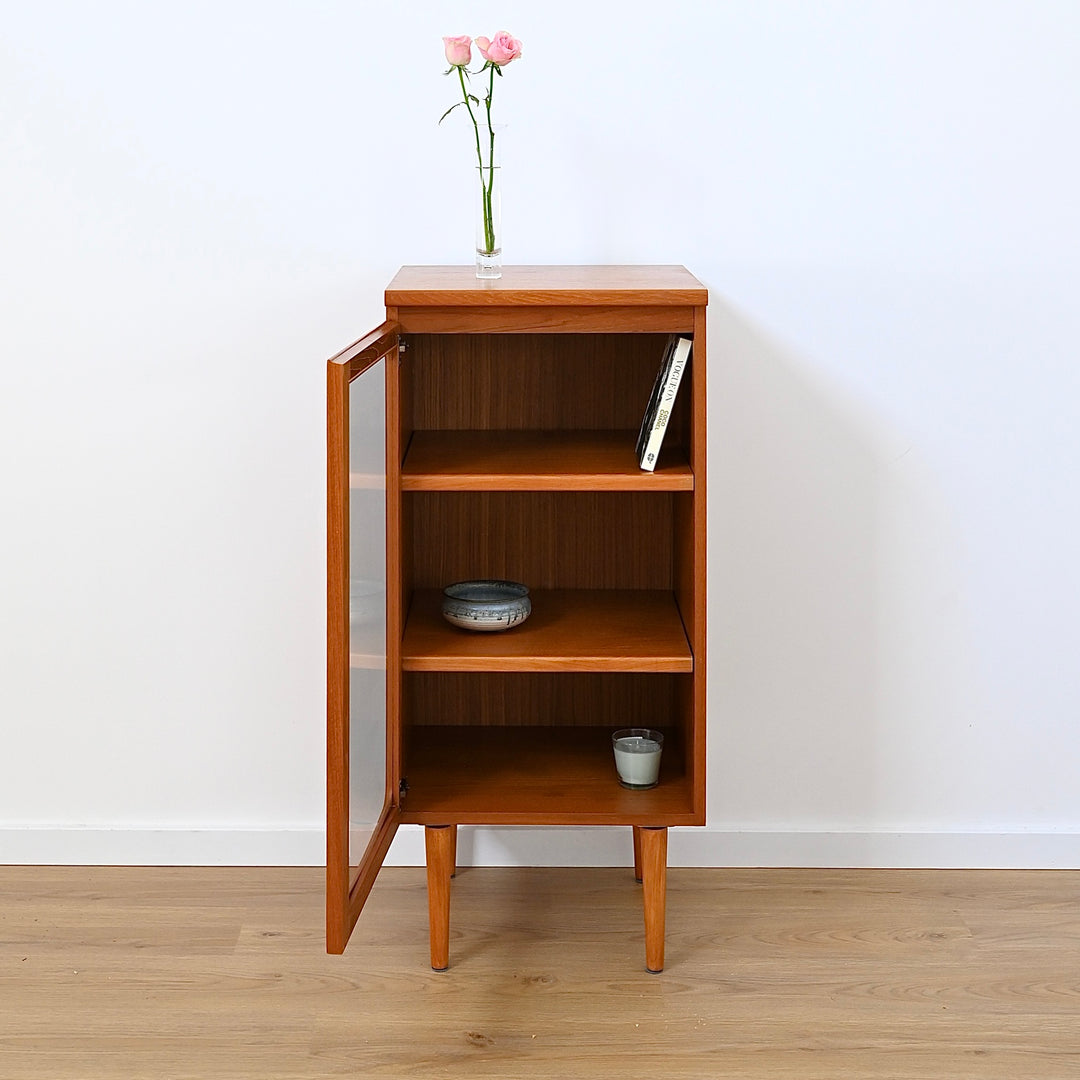 Mid Century Teak Sideboard Display China Cabinet by Noblett