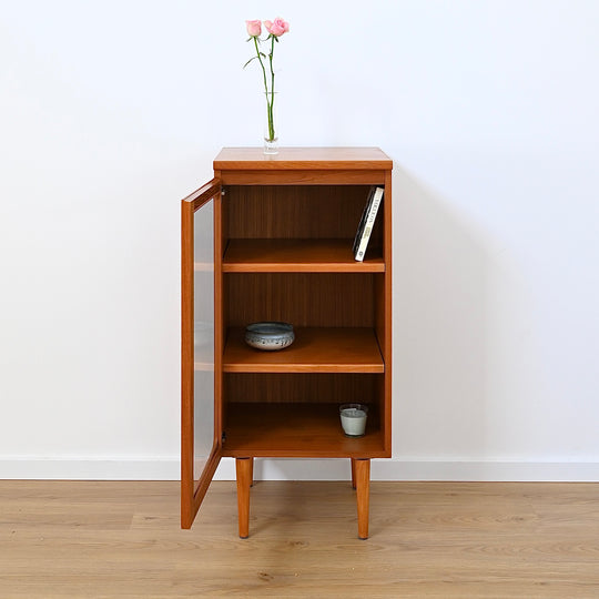 Mid Century Teak Sideboard Display China Cabinet by Noblett