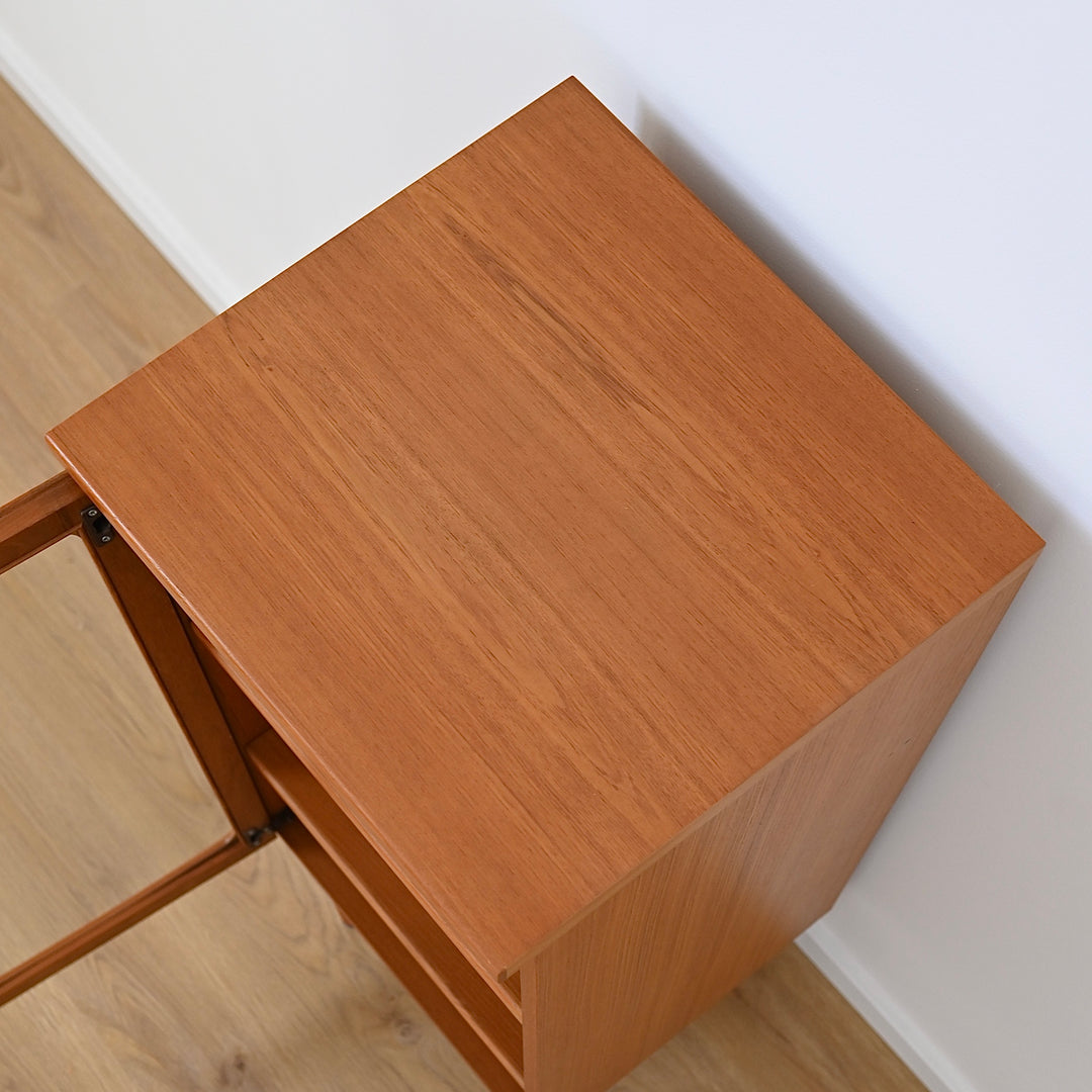 Mid Century Teak Sideboard Display China Cabinet by Noblett