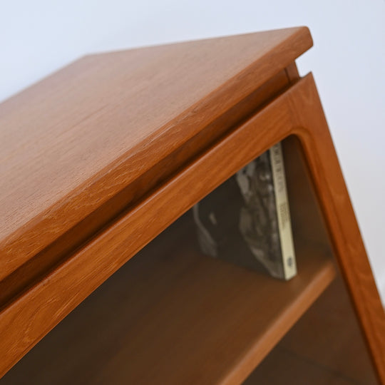 Mid Century Teak Sideboard Display China Cabinet by Noblett