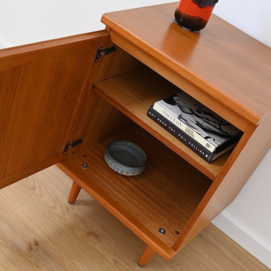 Mid Century Teak Sideboard Display China Cabinet by Noblett