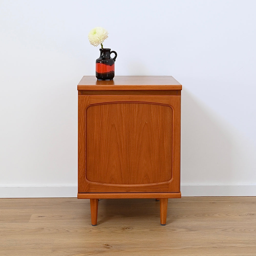 Mid Century Teak Sideboard Display China Cabinet by Noblett