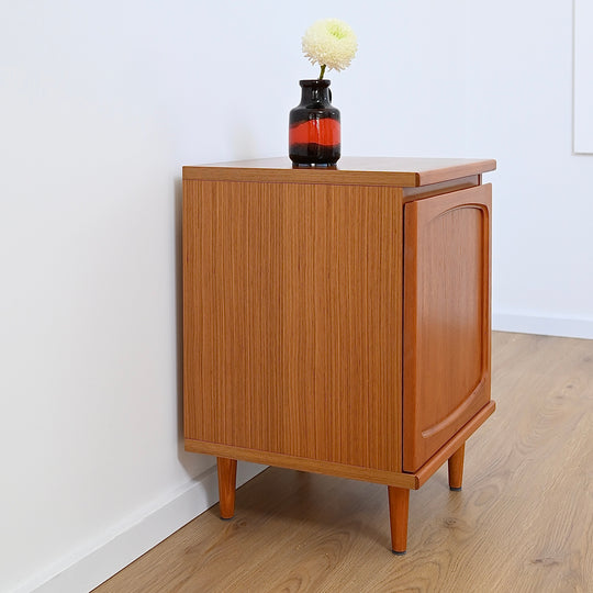 Mid Century Teak Sideboard Display China Cabinet by Noblett