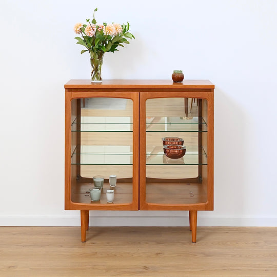 Mid Century Teak Display Cabinet by Noblett