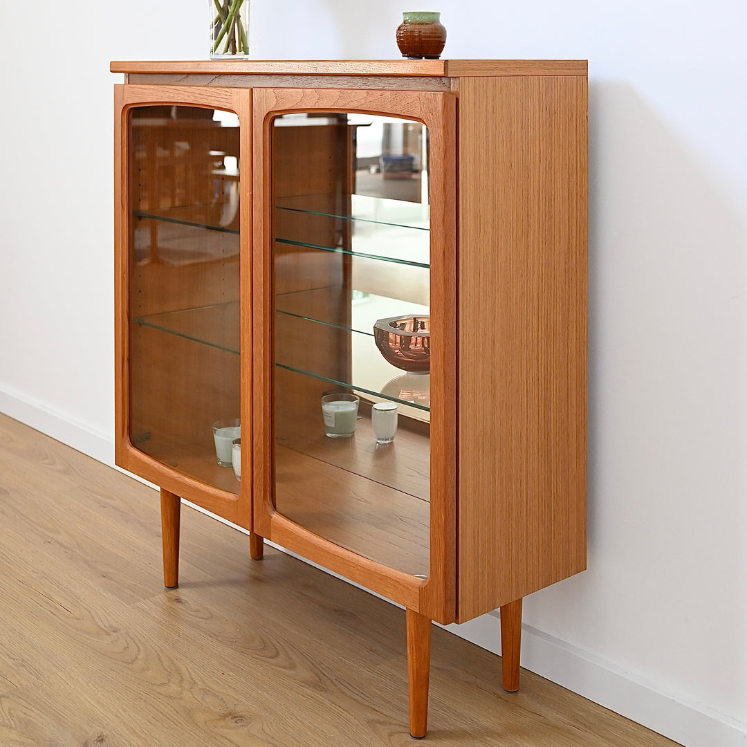 Mid Century Teak Display Cabinet by Noblett