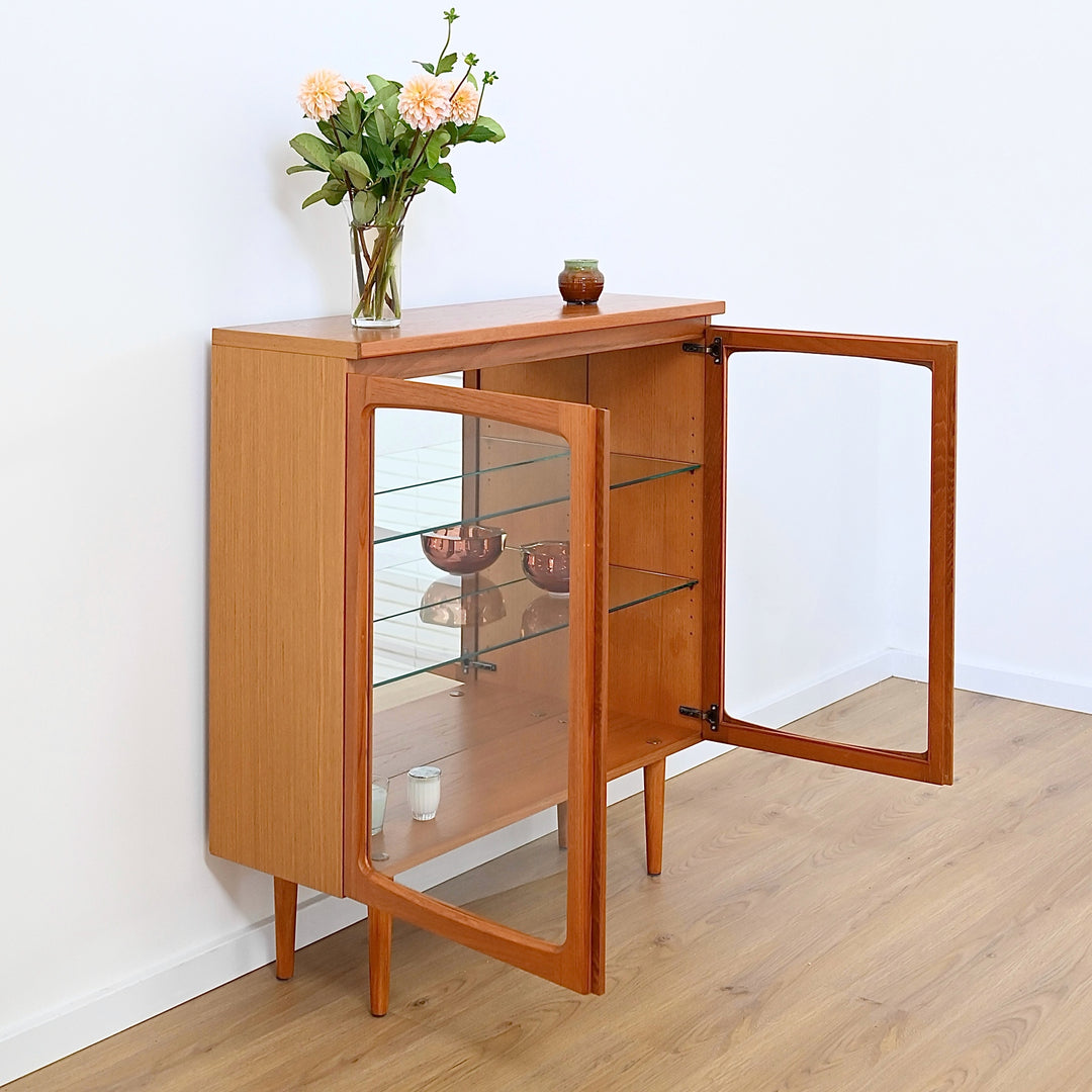Mid Century Teak Display Cabinet by Noblett