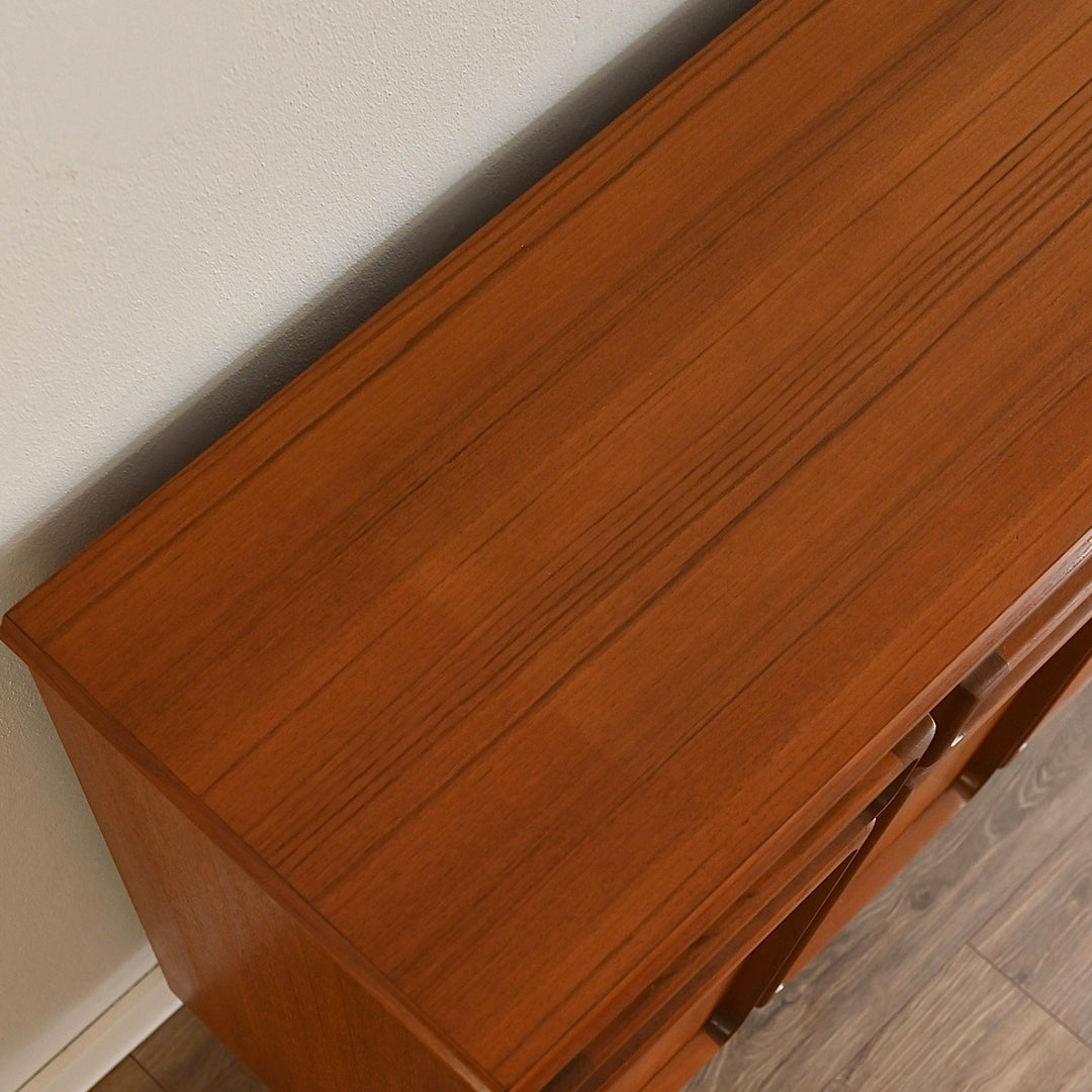 Mid Century Teak Sideboard Buffet Cabinet by Chiswell