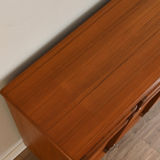 Mid Century Teak Sideboard Buffet Cabinet by Chiswell