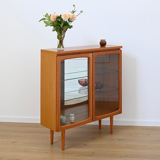 Mid Century Teak Display Cabinet by Noblett