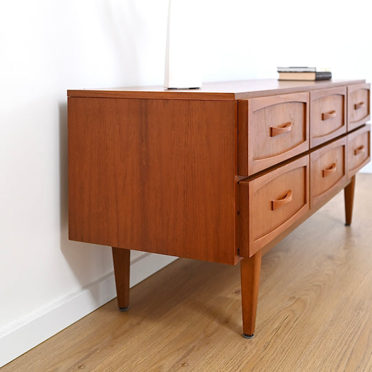 Mid Century Teak Sideboard Dresser Drawers Lowboy by Berryman
