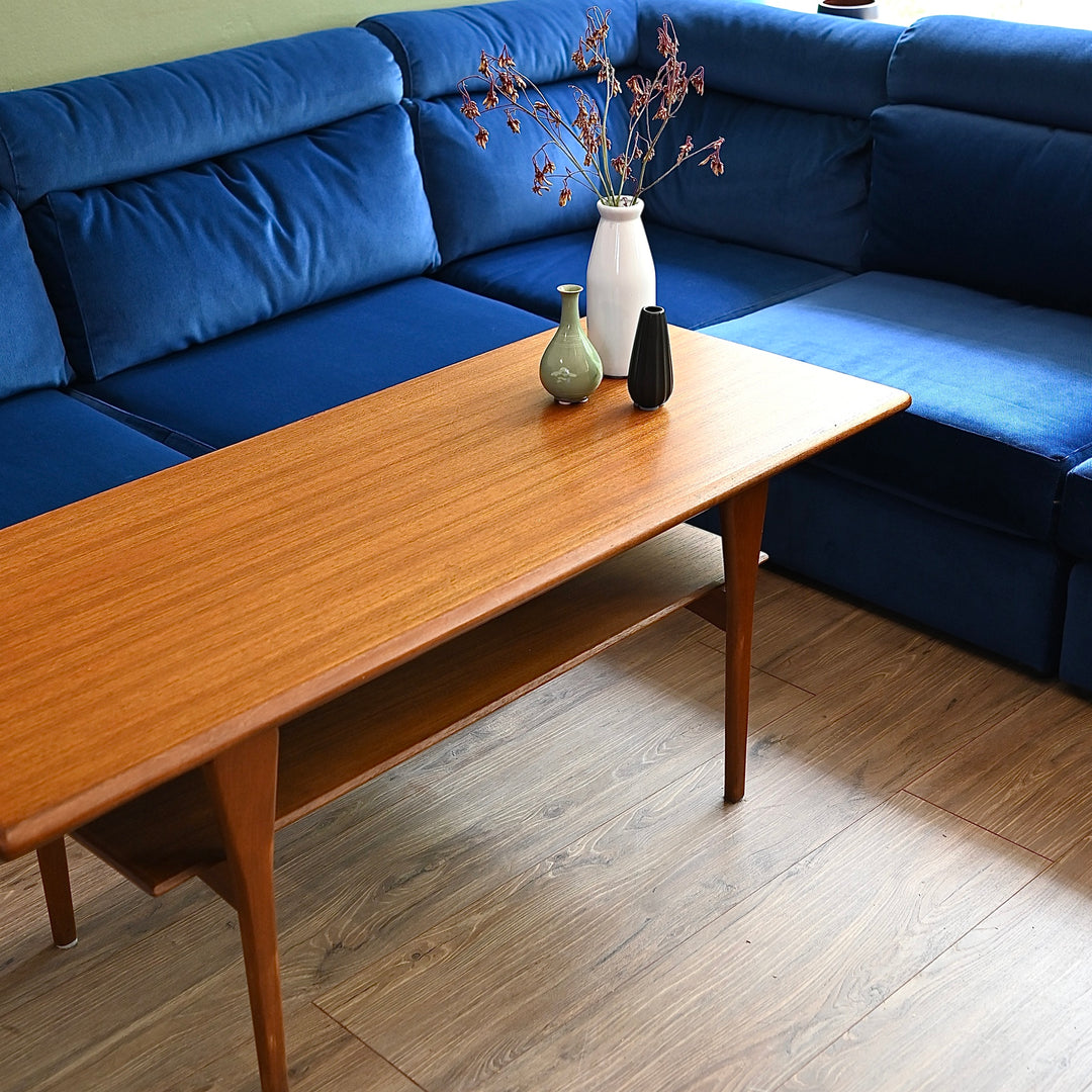 Danish Mid Century Teak Coffee Table by Marsk Mobler