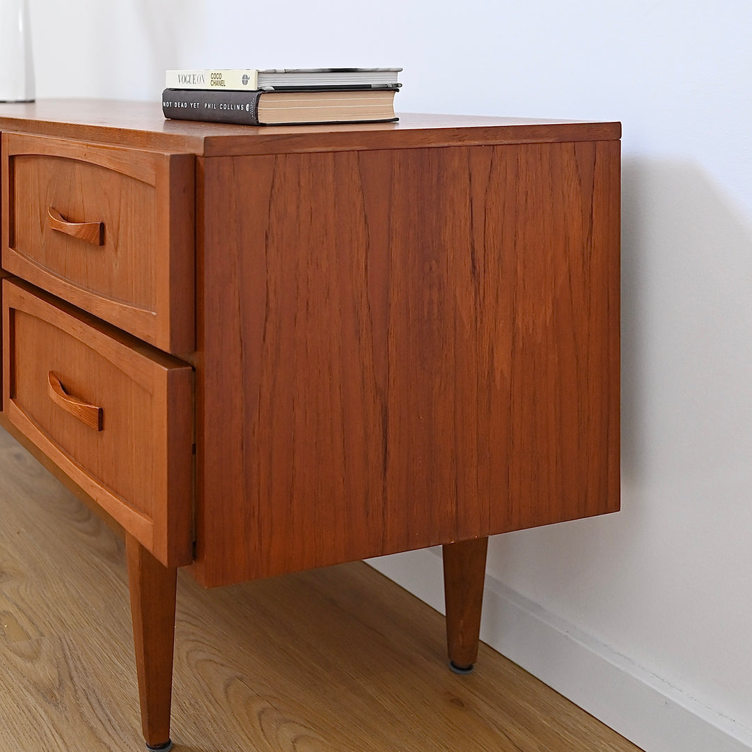 Mid Century Teak Sideboard Dresser Drawers Lowboy by Berryman