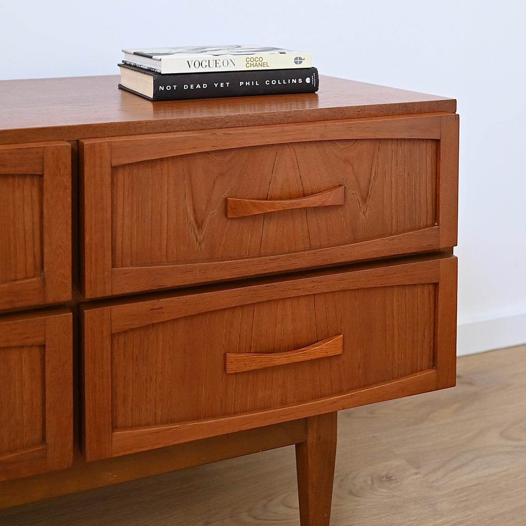 Mid Century Teak Sideboard Dresser Drawers Lowboy by Berryman