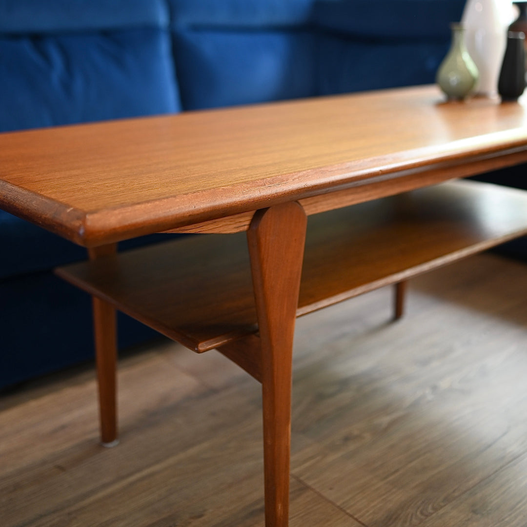 Danish Mid Century Teak Coffee Table by Marsk Mobler