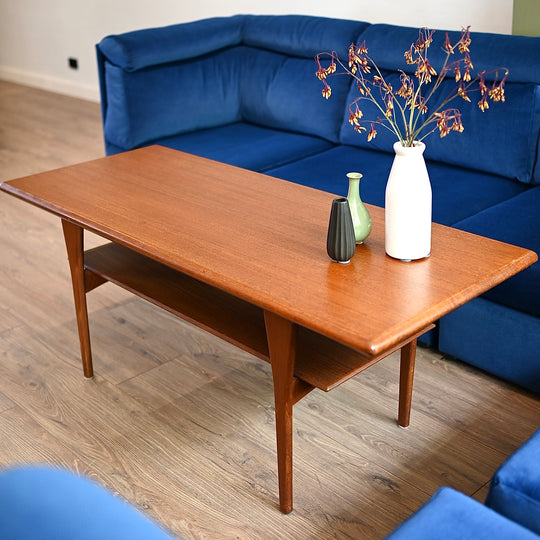 Danish Mid Century Teak Coffee Table by Marsk Mobler