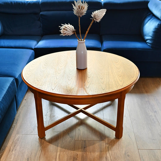 Mid Century Parker Teak Round Coffee Table