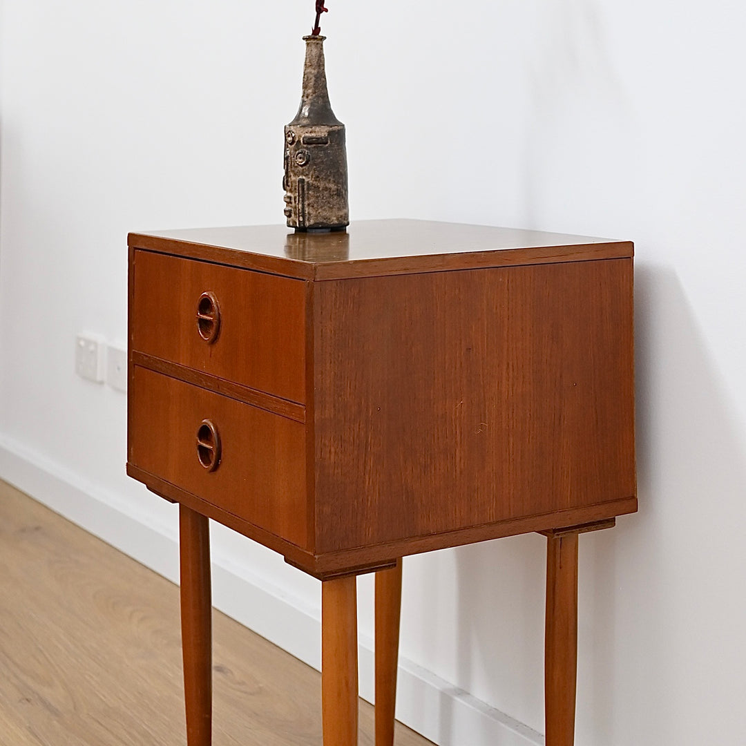 Mid Century Teak Bedside or Side Table by Burgess