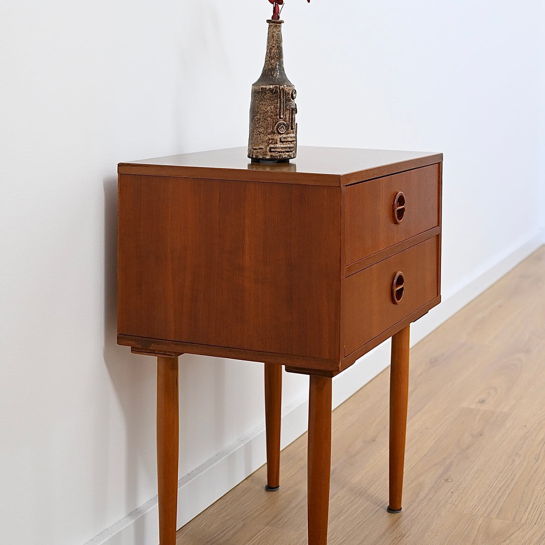 Mid Century Teak Bedside or Side Table by Burgess