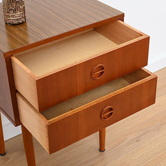 Mid Century Teak Bedside or Side Table by Burgess