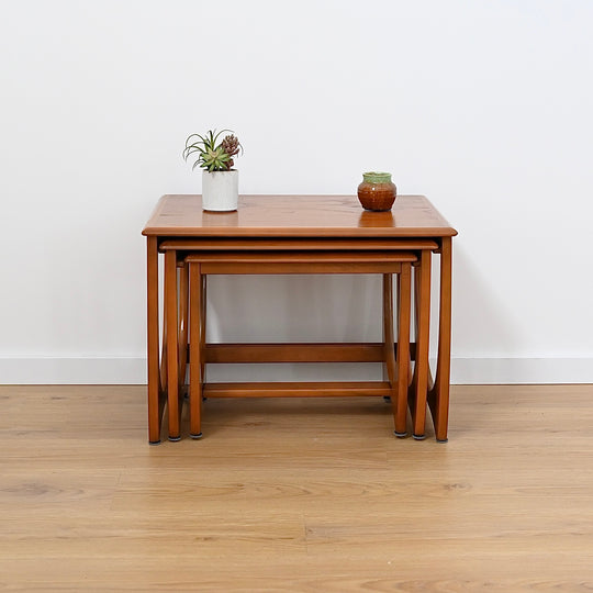 Mid Century Teak Coffee or Nesting Tables by Kalmar