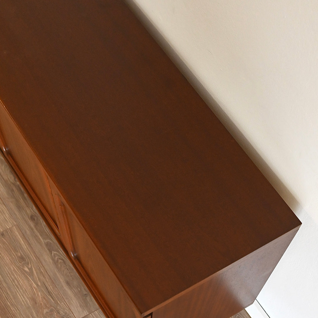 Mid Century Walnut Sideboard LP Record Cabinet by Noblett