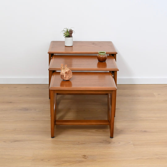 Mid Century Teak Coffee or Nesting Tables by Kalmar