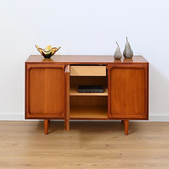 Mid Century Teak Sideboard LP Record Cabinet by Chiswell