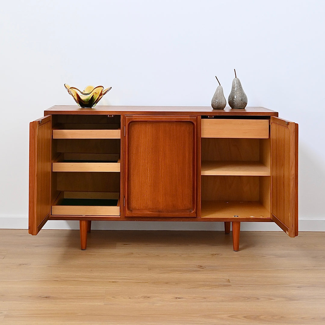 Mid Century Teak Sideboard LP Record Cabinet by Chiswell