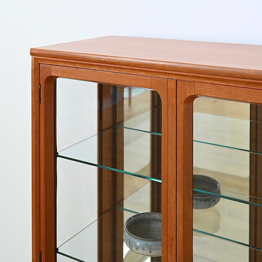 Mid Century Teak Sideboard Display China Cabinet by Chiswell
