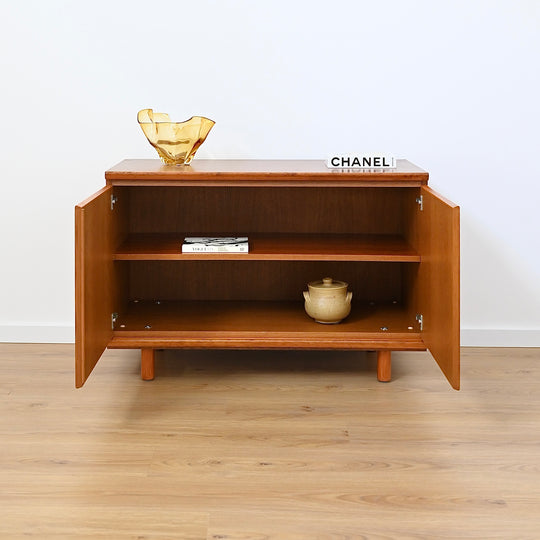 Mid Century Parker Teak Minimalist Sideboard LP Record Cabinet