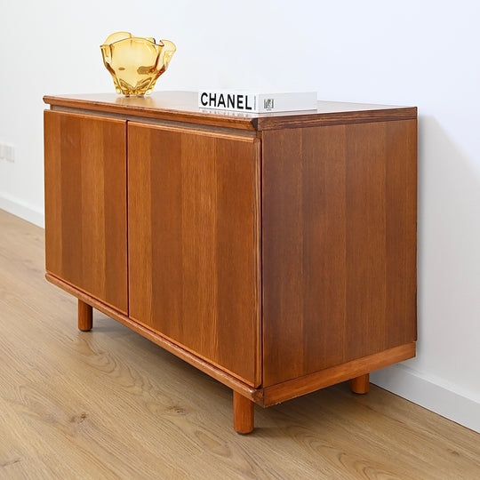 Mid Century Parker Teak Minimalist Sideboard LP Record Cabinet