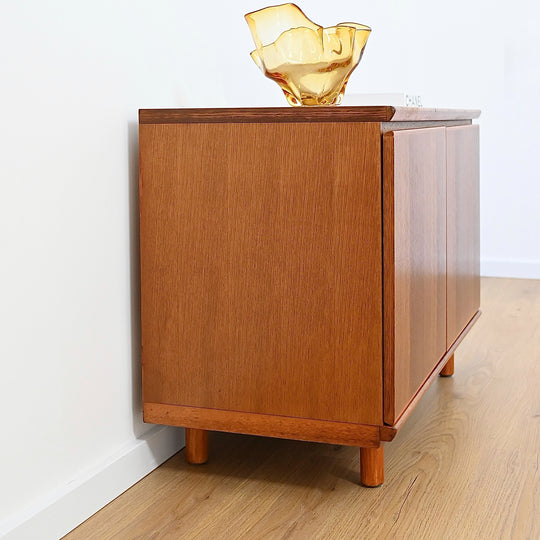 Mid Century Parker Teak Minimalist Sideboard LP Record Cabinet