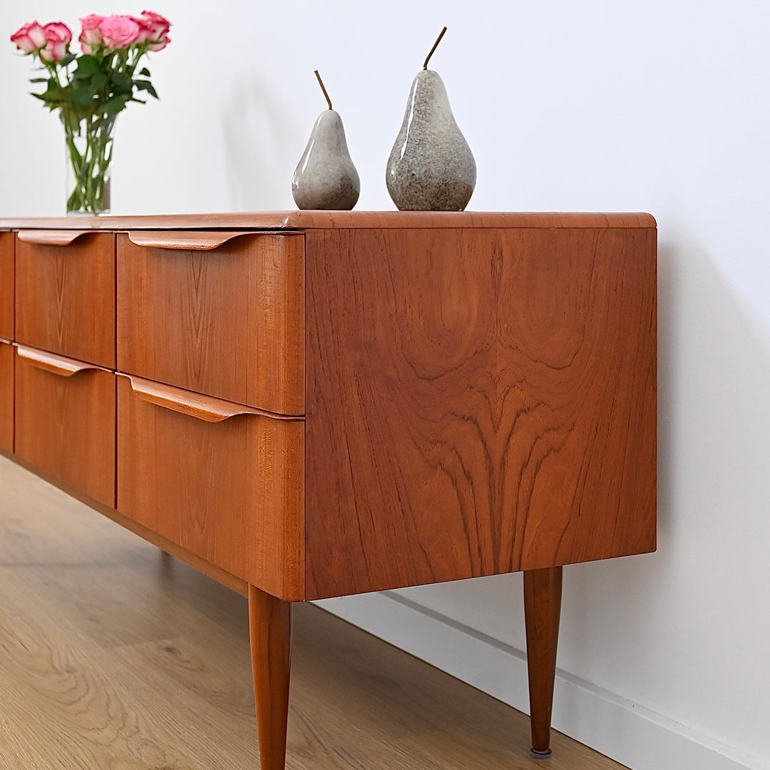 Mid Century Teak Sideboard Dresser Drawers Lowboy by Berryman