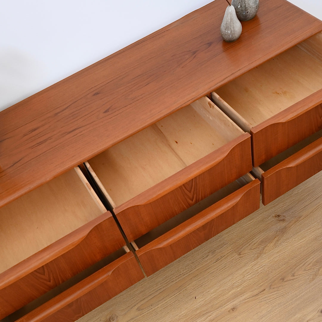 Mid Century Teak Sideboard Dresser Drawers Lowboy by Berryman