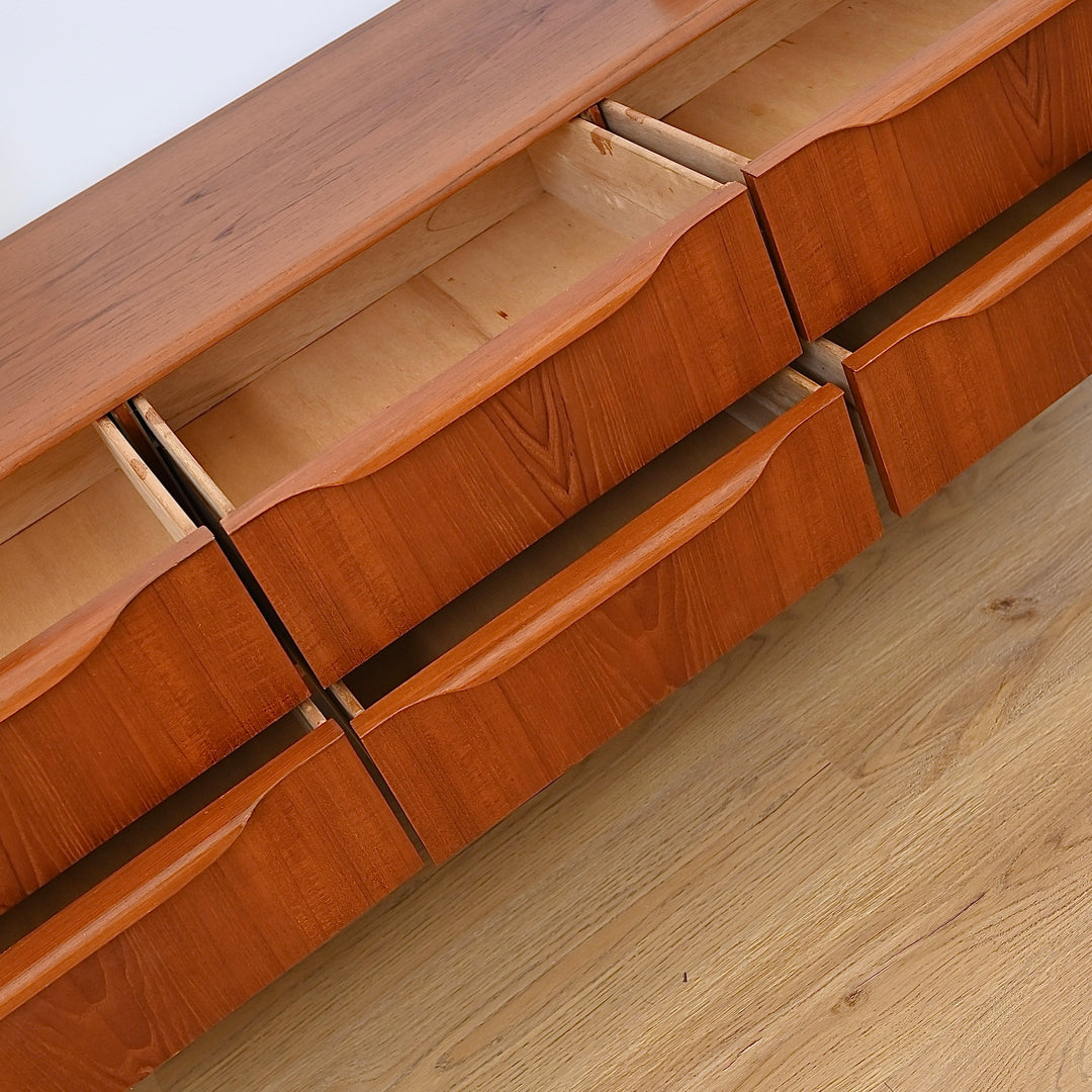 Mid Century Teak Sideboard Dresser Drawers Lowboy by Berryman