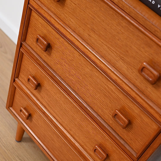 Pair Mid Century Parker Teak Bedside Tables Drawers