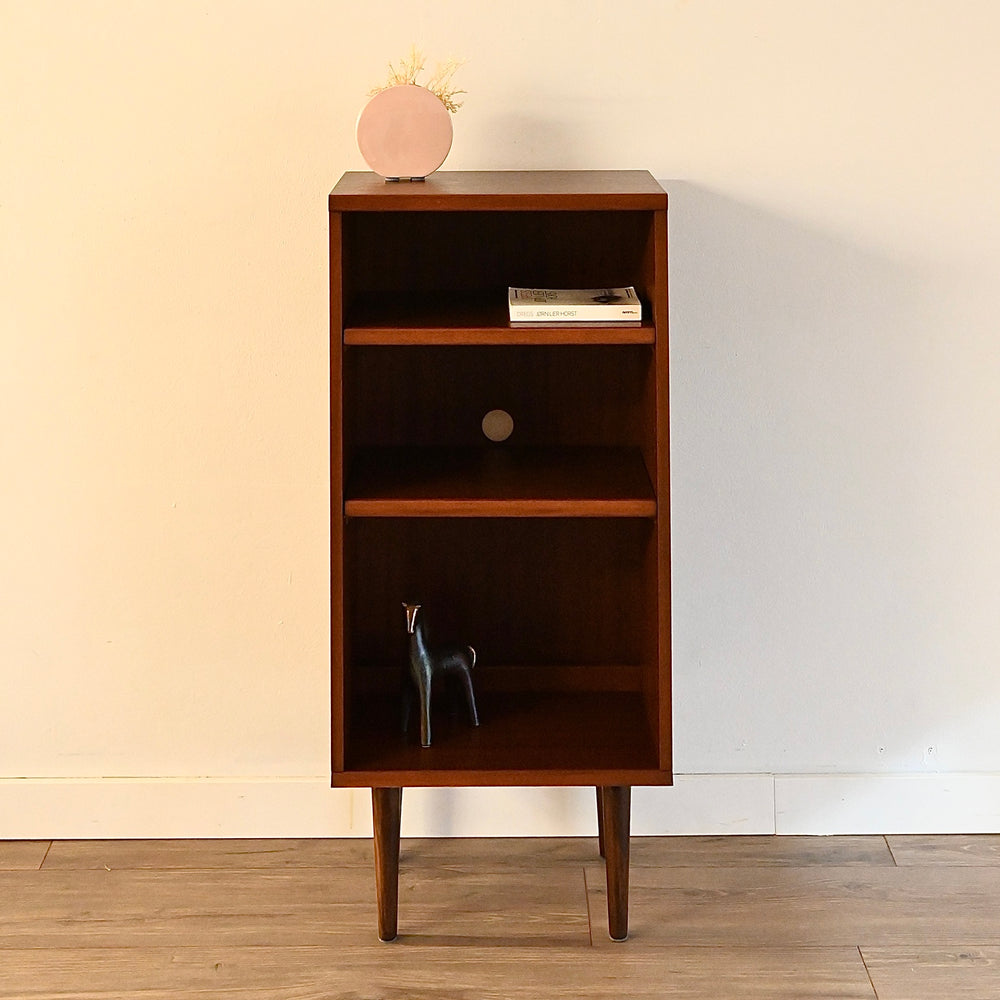 Mid Century Walnut Bookcase Bookshelf by Noblett