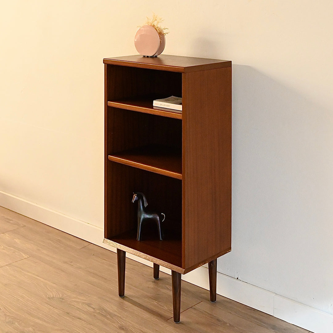 Mid Century Walnut Bookcase Bookshelf by Noblett