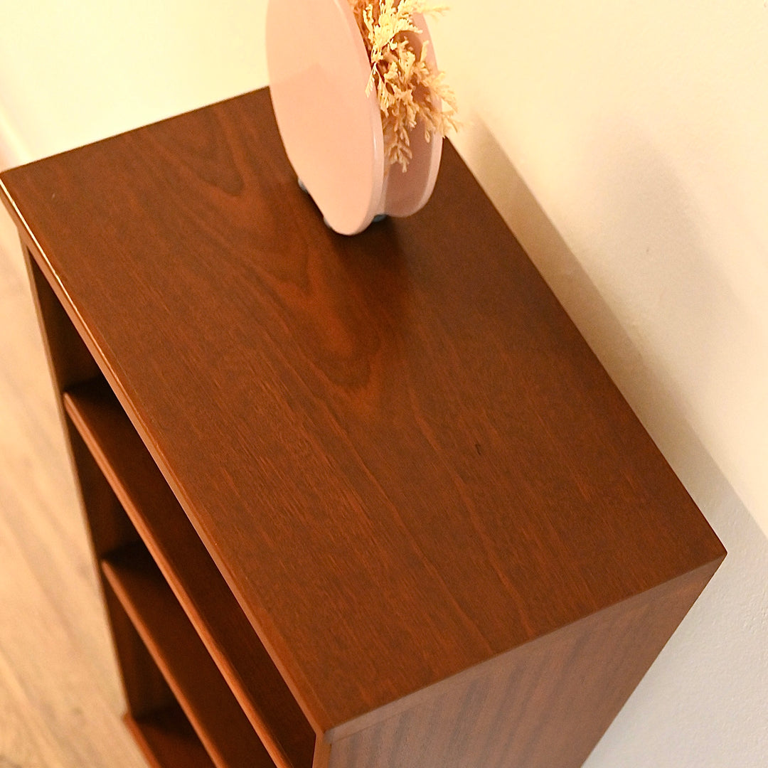 Mid Century Walnut Bookcase Bookshelf by Noblett