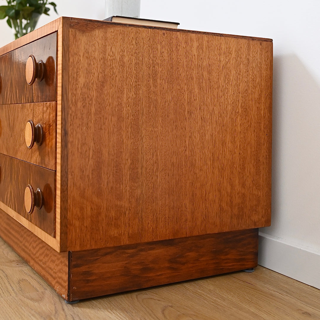 Mid Century Maple Sideboard Dresser Drawers Low Boy