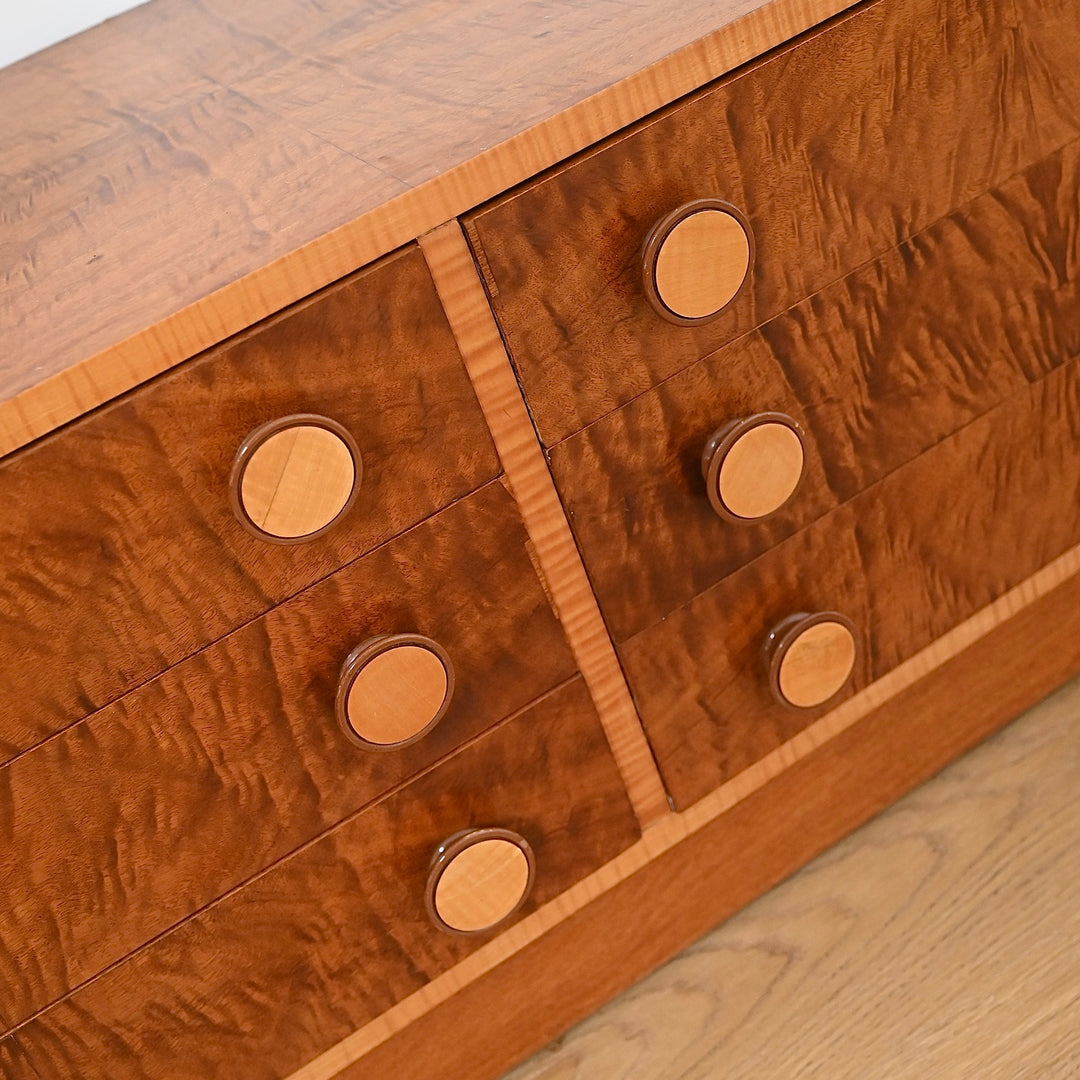 Mid Century Maple Sideboard Dresser Drawers Low Boy