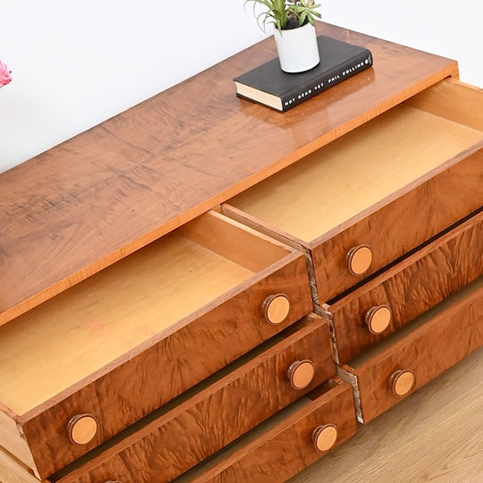 Mid Century Maple Sideboard Dresser Drawers Low Boy