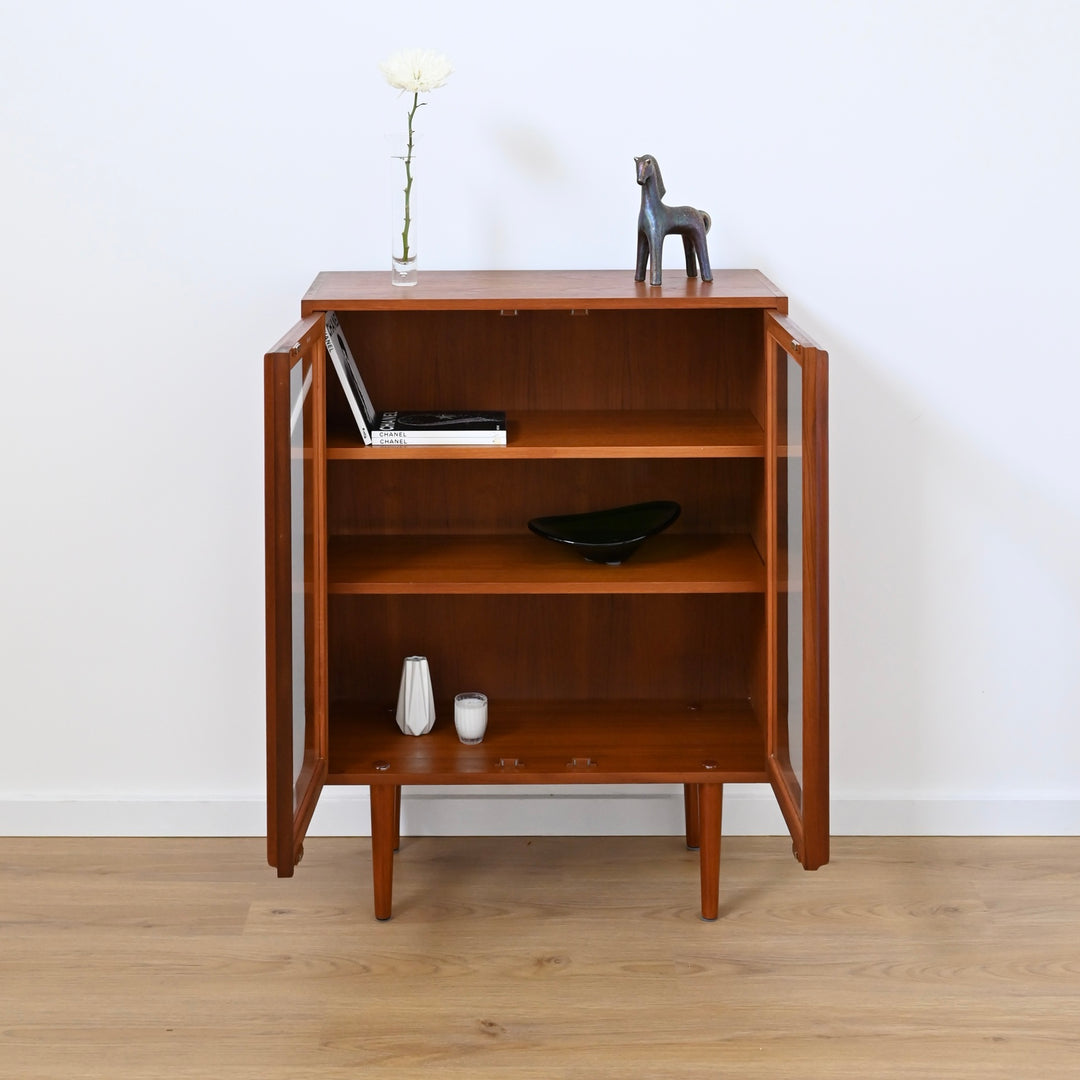 Mid Century Teak Sideboard Display Cabinet by Chiswell