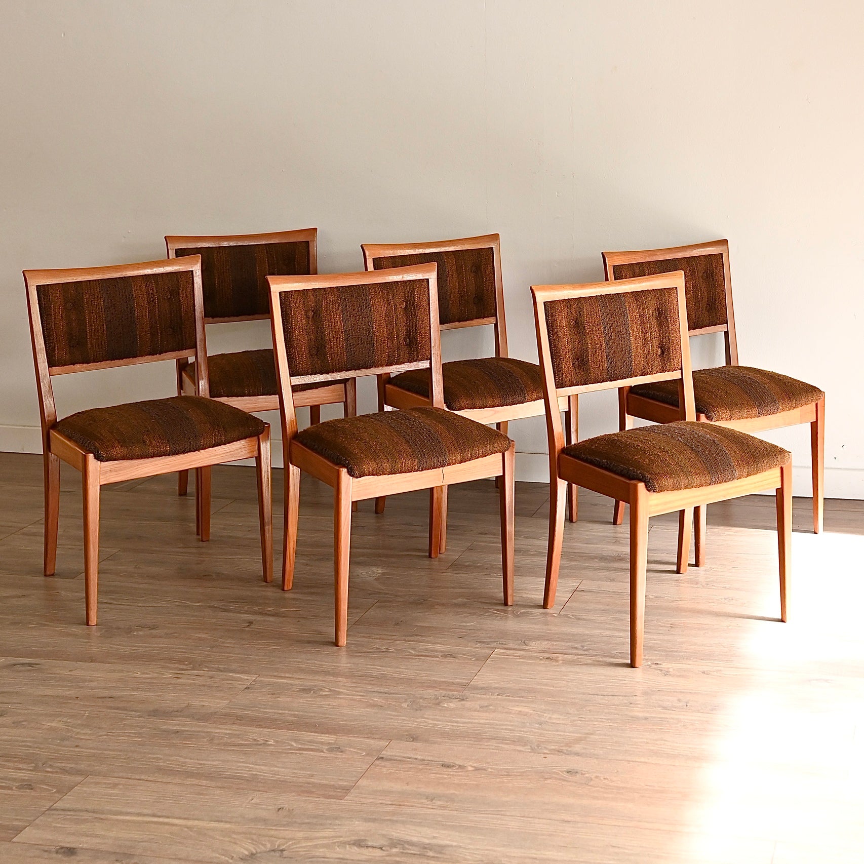 6x Parker Teak Mid Century Dining Chairs