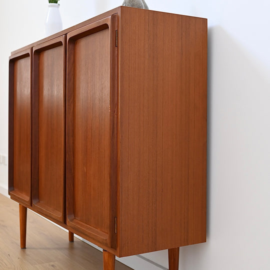 Mid Century Teak Sideboard Credenza Bar Cabinet by Chiswell