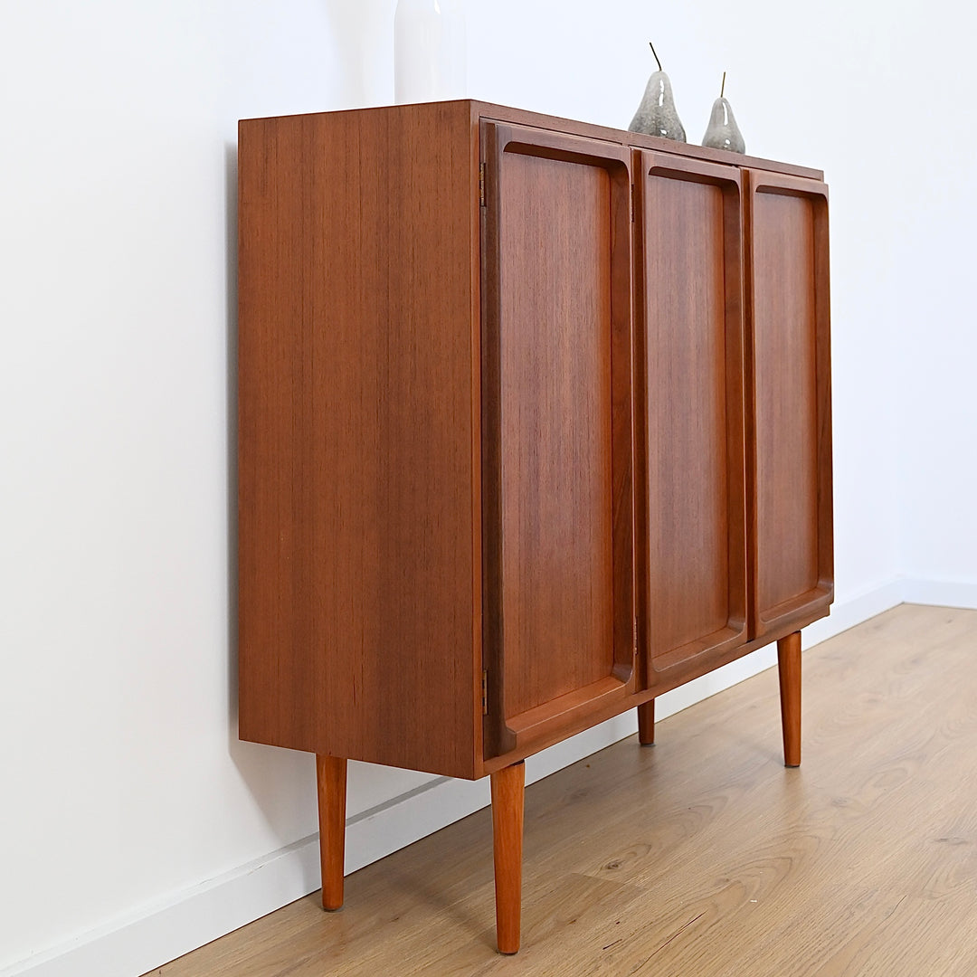 Mid Century Teak Sideboard Credenza Bar Cabinet by Chiswell