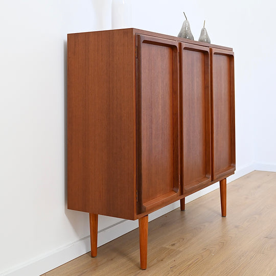 Mid Century Teak Sideboard Credenza Bar Cabinet by Chiswell