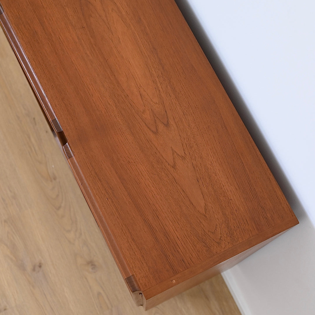 Mid Century Teak Sideboard Credenza Bar Cabinet by Chiswell