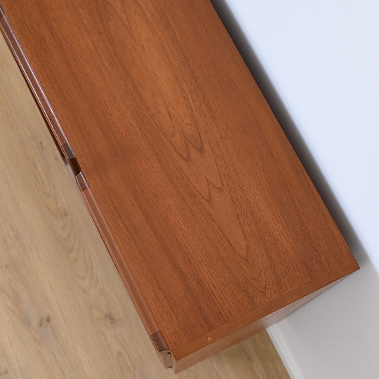 Mid Century Teak Sideboard Credenza Bar Cabinet by Chiswell